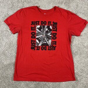 Nike T-Shirt Men Medium‎ Red Graphic Print Logo